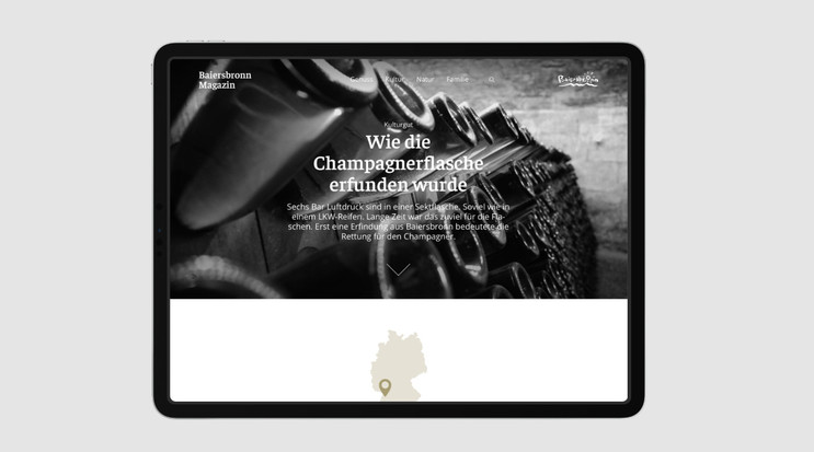 Zum Baiersbronn Onlinemagazin – Champagnerflasche
