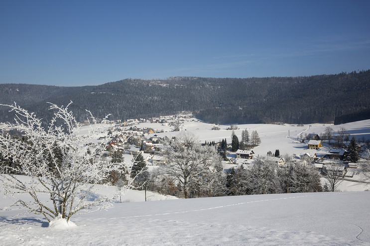 Winterliche Landschaft im Ortsteil Röt Schönegründ