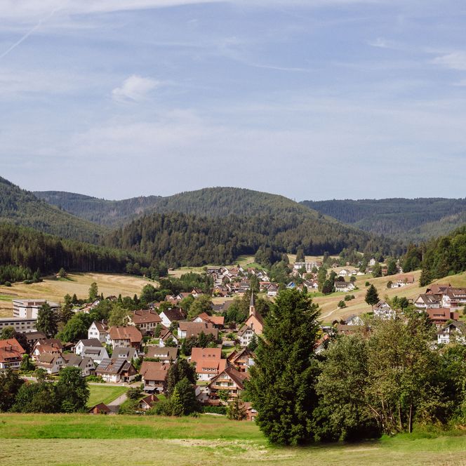 Landschaft und Ortsansicht von Obertal