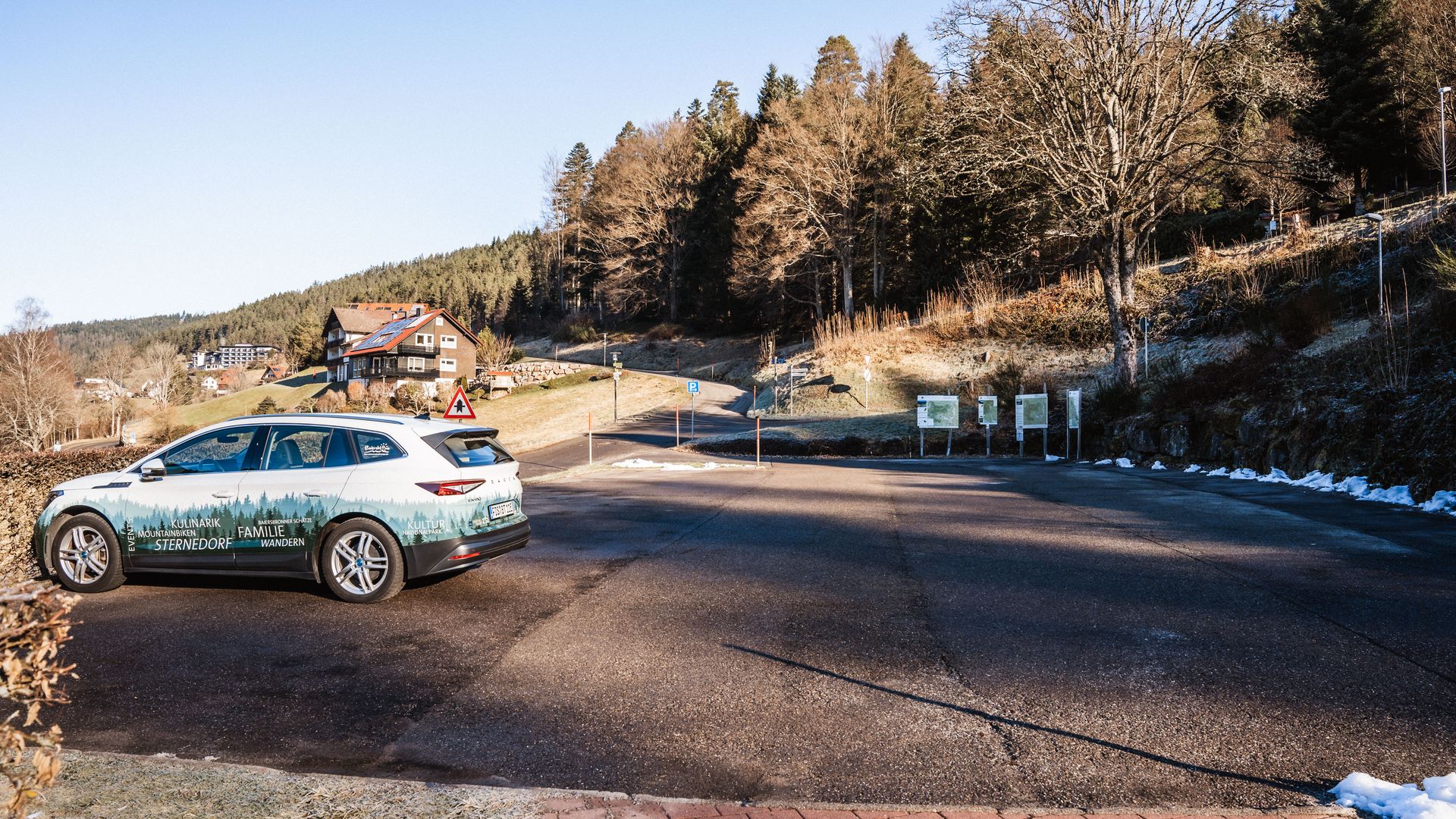 Parkplatz am Haus des Gastes in Tonbach