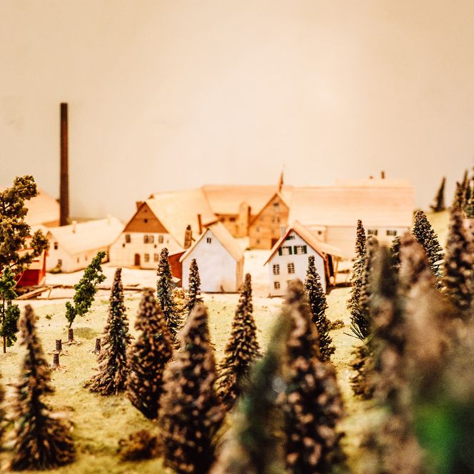 Modellbau vom Gelände des Kulturparks Glashütte in Buhlbach