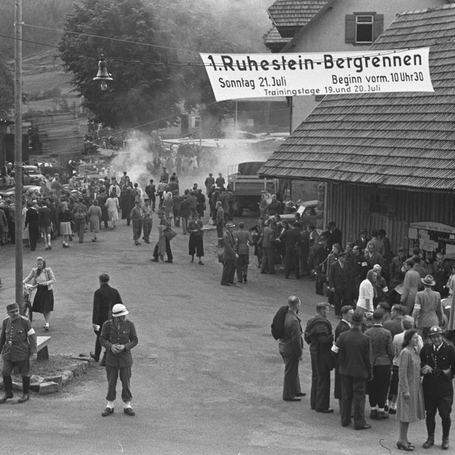 Veranstaltungsgelände des ersten Ruhestein Bergrennens 1946 in Baiersbronn