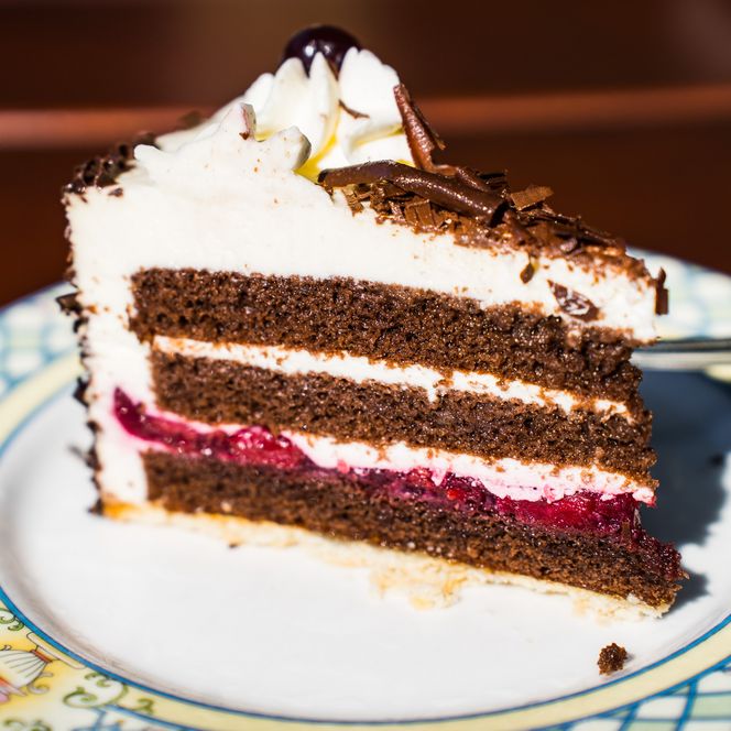 Ein Stück Schwarzwälder Kirschtorte aus Baiersbronn