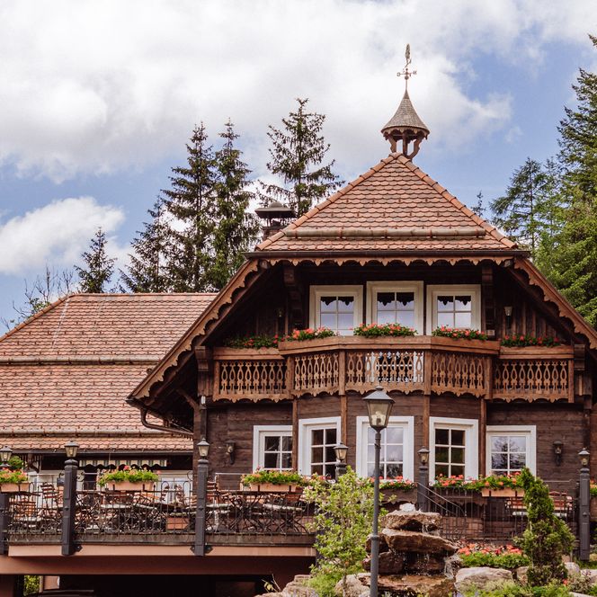 Außenansicht vom Forellenhof in Buhlbach